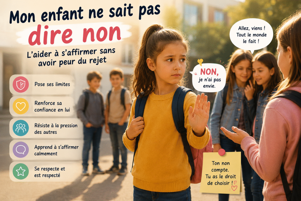 mon enfant ne sait pas dire non